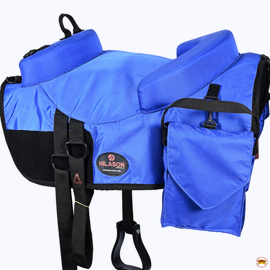 HILASON Western 1680D Horse Riding Bareback Pad W/ Accessory Bag