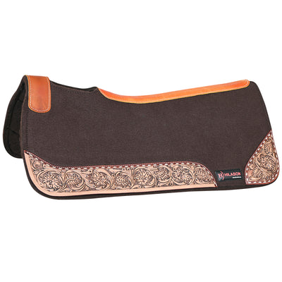 32" X 30" Hilason Horse Saddle PAD Western Contoured Wool Felt Moisture Wicking Brown