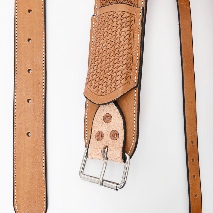 HILASON Horse Western Carved Leather Rear Flank Back Cinch Girth Saddle Billets Comfytack | Billet Strap