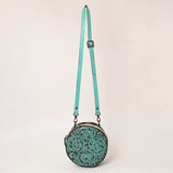 American Darling Canteen Bag Hand Tooled Hair on Genuine Leather Western Women | Handbag Purse