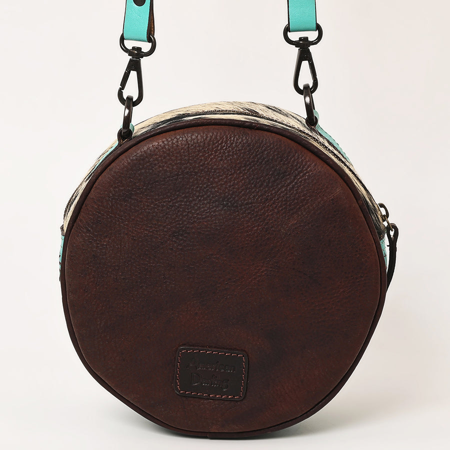 American Darling Canteen Bag Hand Tooled Hair on Genuine Leather Western Women | Handbag Purse