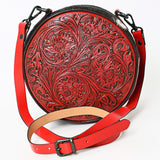 American Darling Canteen Bag Hand Tooled Hair on Genuine Leather Western Women | Handbag Purse