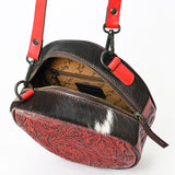 American Darling Canteen Bag Hand Tooled Hair on Genuine Leather Western Women | Handbag Purse