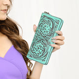 American Darling Clutch Hand Tooled Genuine Leather Western Women Bag Handbag Purse | Purses