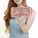 American Darling Clutch Hand Tooled Genuine Leather Western Women Bag Handbag Purse | Purses