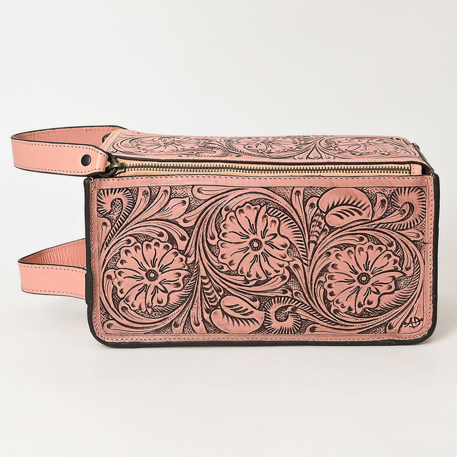 American Darling Toiletry Hand Tooled Genuine Leather Western Women Bag | Handbag Purse