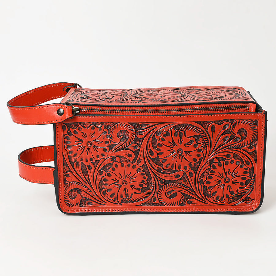 American Darling Toiletry Hand Tooled Genuine Leather Western Women Bag | Handbag Purse