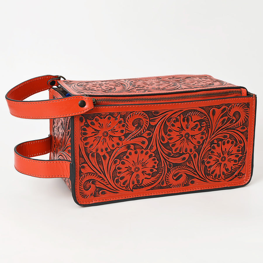 American Darling Toiletry Hand Tooled Genuine Leather Western Women Bag | Handbag Purse
