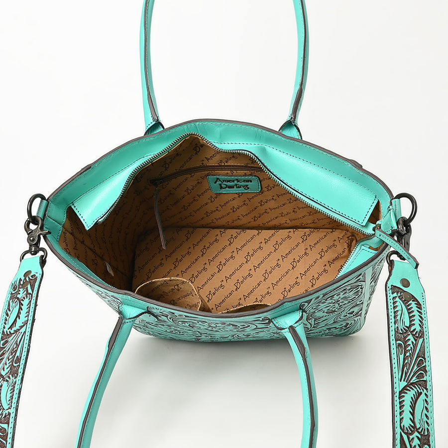 American Darling Tote Hand Tooled Genuine Leather Western Women Bag Handbag Purse | Casual