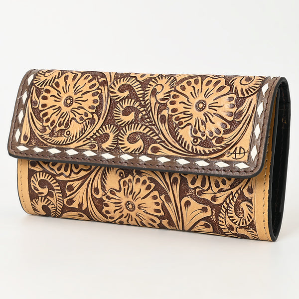 American Darling Wallet Hand Tooled Genuine Leather Western Women Bag | Wristlet Travel - Uhorse