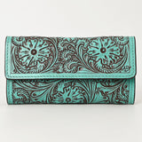 American Darling Wallet Hand Tooled Genuine Leather Western Women Bag | Wristlet Travel