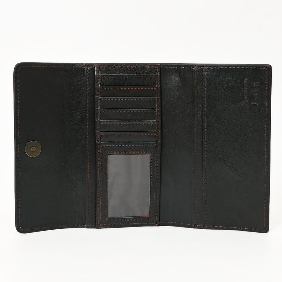 American Darling Wallet Hand Tooled Genuine Leather Western Women Bag | Wristlet Travel