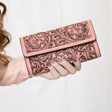American Darling Wallet Hand Tooled Genuine Leather Western Women Bag | Wristlet Travel