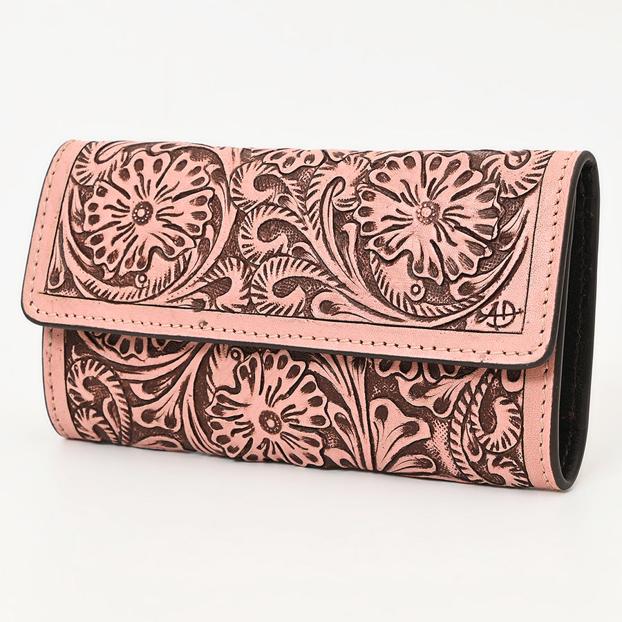 American Darling Wallet Hand Tooled Genuine Leather Western Women Bag | Wristlet Travel - Uhorse