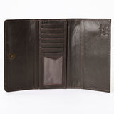 American Darling Wallet Hand Tooled Genuine Leather Western Women Bag | Wristlet Travel