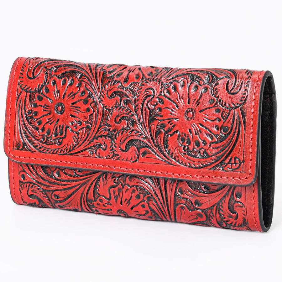 American Darling Wallet Hand Tooled Genuine Leather Western Women Bag | Wristlet Travel - Uhorse