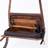 American Darling Organiser Bag Handcrafted from Crocodile Embossed Genuine Leather with YKK Zipper and Detachable Strap