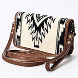 American Darling ORGANISER Upcycled Wool Genuine Leather women bag western handbag purse