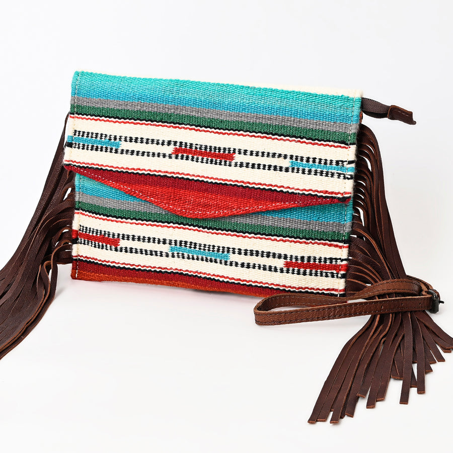 American Darling Envelope Saddle Blanket Fabric Genuine Leather Western Women Bag Handbag Purse | for Cute - Uhorse
