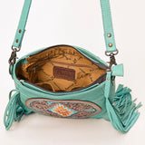 American Darling Messenger Hand Tooled Hair-On Genuine Leather women bag western handbag purse