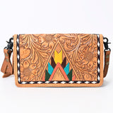 American Darling ORGANISER Upcycled Wool Genuine Leather women bag western handbag purse