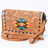 American Darling ORGANISER Upcycled Wool Genuine Leather women bag western handbag purse