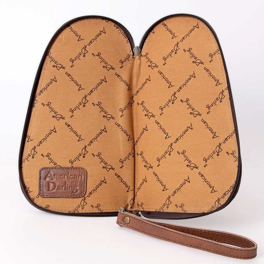 American Darling Gun Case Hand Tooled Genuine Leather Western Cases | Women Shotgun for Handguns