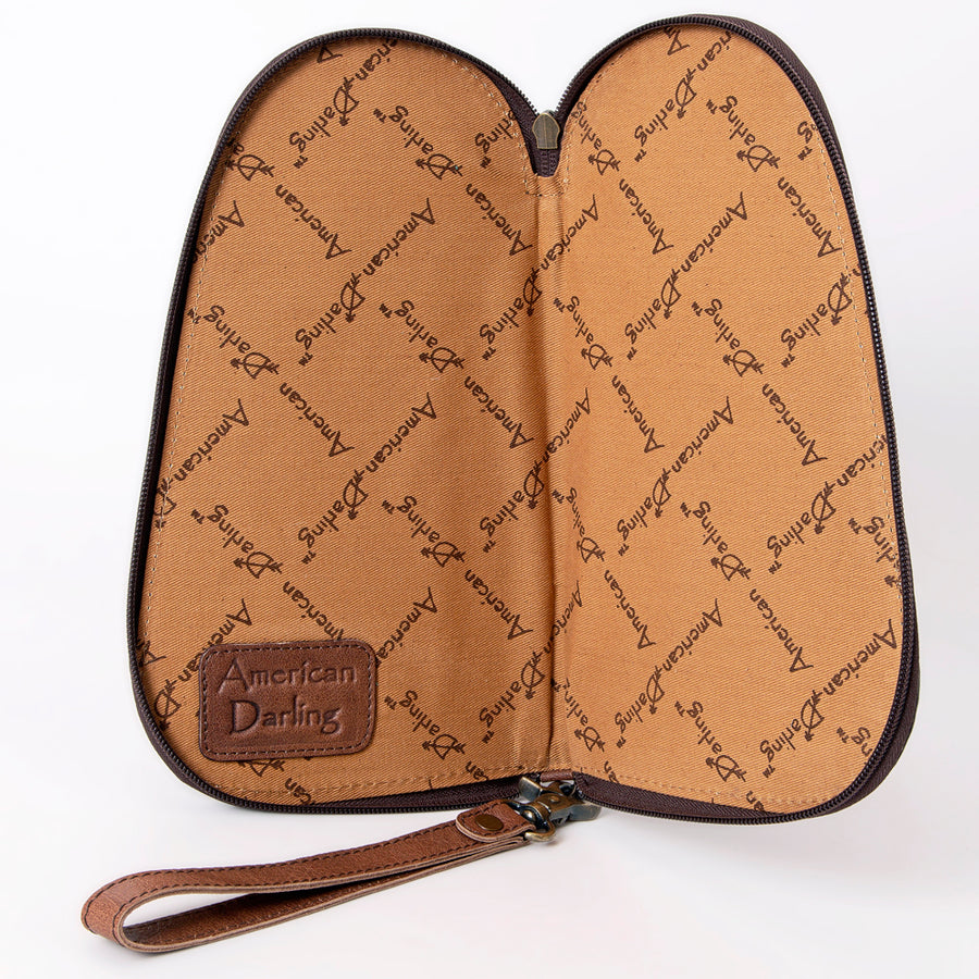 American Darling Gun Case Hand Tooled Genuine Leather Western Cases | Women Shotgun for Handguns
