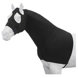 Large Tough 1 Western Horse 100 % Spandex Mane Stay Hood With Full Zipper Black