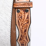 American Darling ADBLF203-L Beautifully Hand Tooled Hair-On Genuine American Leather Belt Men and  Women