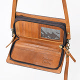 American Darling ADBGM169AC Organiser Hand Tooled Genuine Leather Women Bag Western Handbag Purse