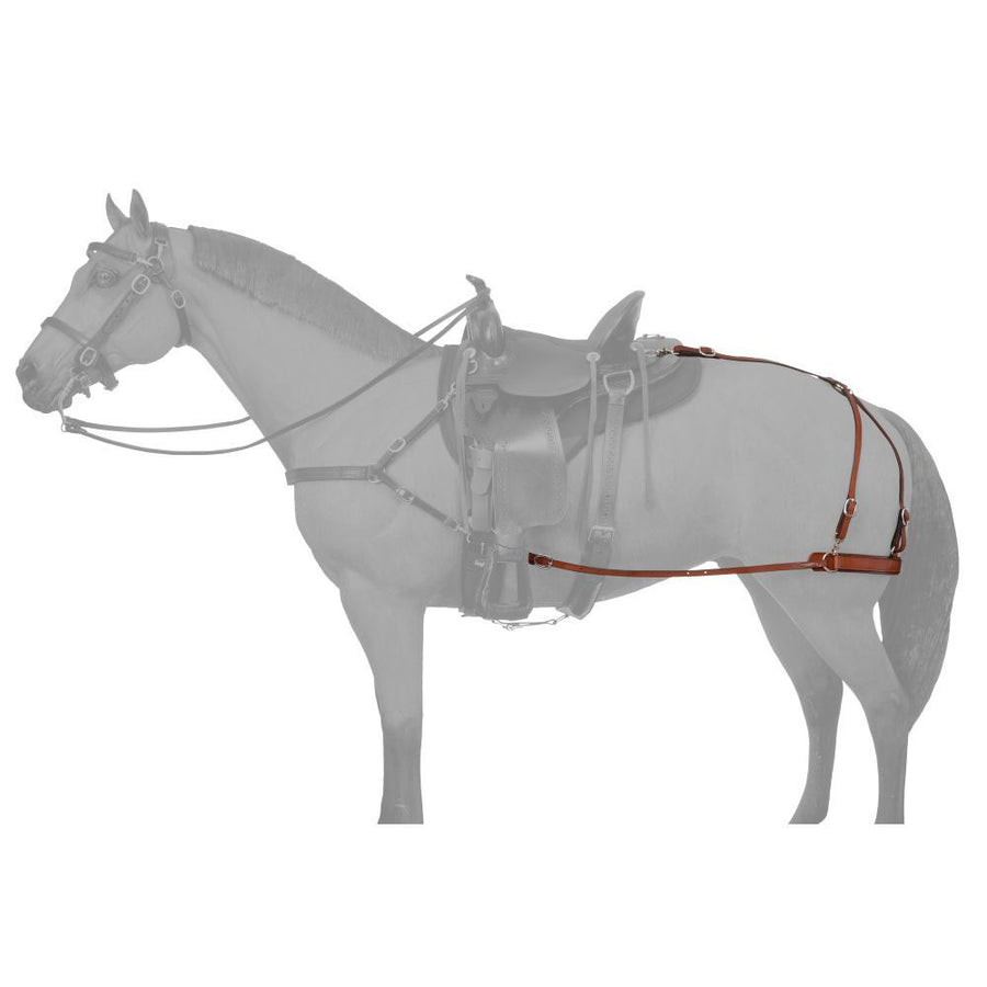 Tough 1 W. H. Royal King Genuine Leather Mule Breeching Brown – by Hilason – Cowboy and equestrian accessories