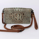 American Darling ORGANISER Upcycled Wool Genuine Leather women bag