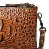 American Darling Coin Purse Crocodile Embossed Genuine Leather Western Women Bag | Handbag Purse | Women Coin Purse | Coin Purse Wallet | Coin Purses for Women