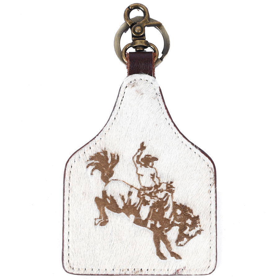 American Darling ADKRM114 Hair-On Genuine Leather Keyring by Hilason – Cowboy and equestrian accessories