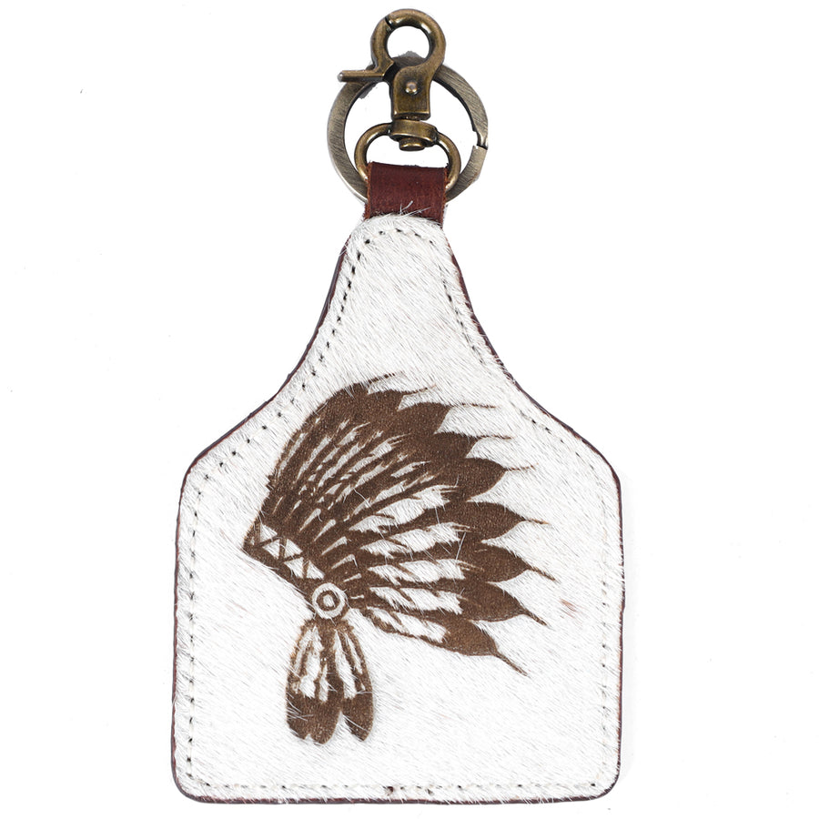 American Darling ADKRM115 Hair-On Genuine Leather Keyring by Hilason – Cowboy and equestrian accessories