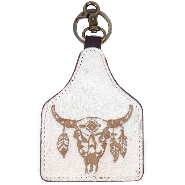 American Darling ADKRM116 Hair-On Genuine Leather Keyring by Hilason – Cowboy and equestrian accessories