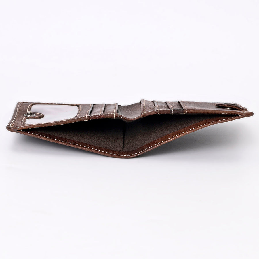 Never Mind Card-Holder Vintage Handmade Genuine Cowhide Leather Women Bag Western Handbag Purse