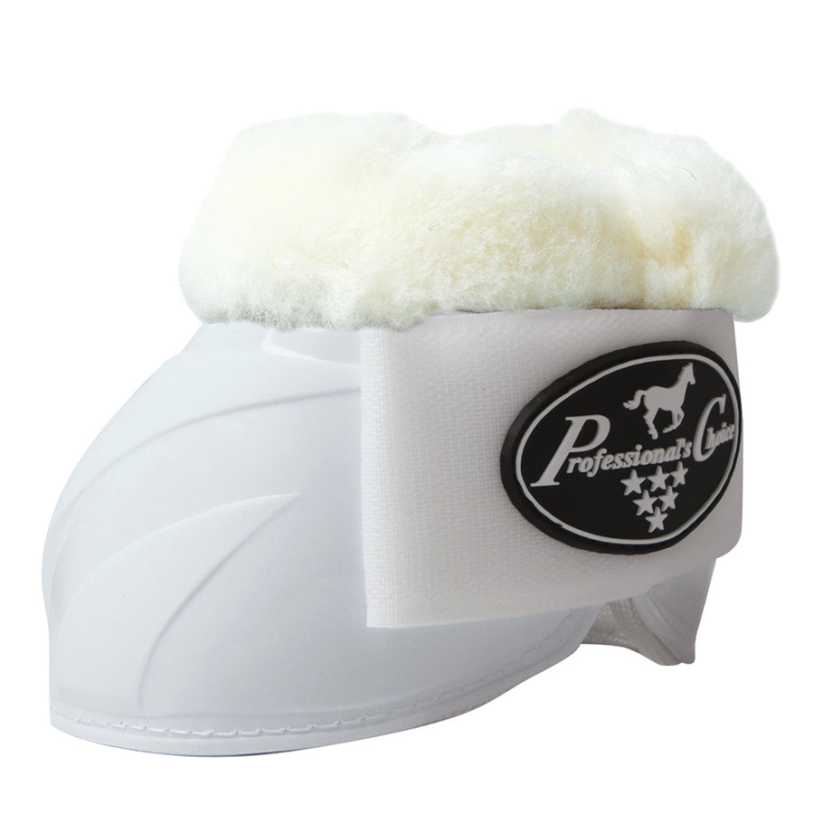 Med Professional'S Choice W. H. Sports Spartan Bell Boot Fleece White by Hilason – Cowboy and equestrian accessories