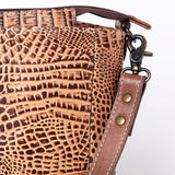 American Darling Messenger Crocodile Embossed Genuine Leather Western Women Bag Handbag Purse | Cute Messenger Bag | Leather Messenger Bag | Messenger Purse
