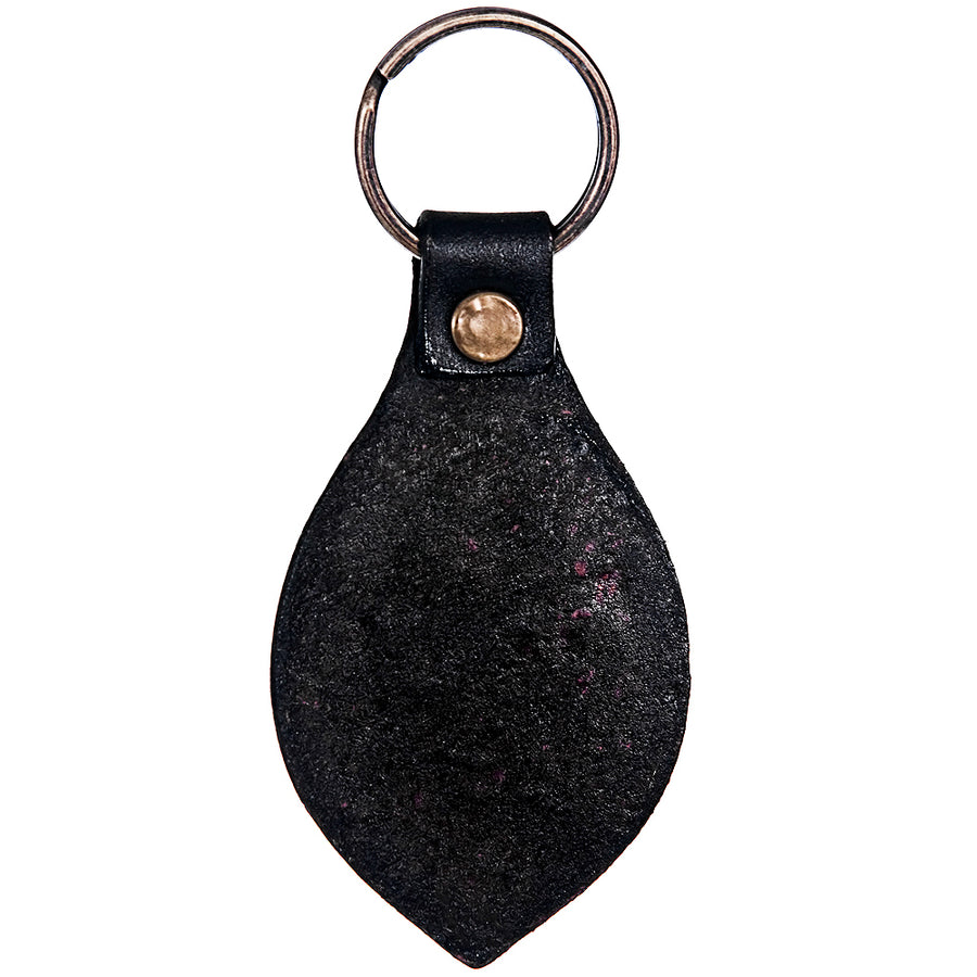 Hand Tooled Leather Key Chain Ring Handcraft Handmade Hilason