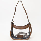 American Darling ADBG1098 Clear Bag Hand Tooled Genuine Leather Women Bag Western Handbag Purse