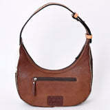 American Darling Hair-On Cowhide Hobo Bag, Genuine Leather Western Shoulder Bag with Tooled Strap and Spacious Interior