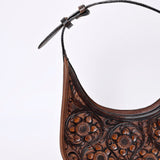American Darling Hair-On Cowhide Hobo Bag, Genuine Leather Western Shoulder Bag with Tooled Strap and Spacious Interior