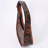 American Darling Hair-On Cowhide Hobo Bag, Genuine Leather Western Shoulder Bag with Tooled Strap and Spacious Interior