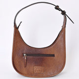 American Darling Hair-On Cowhide Hobo Bag, Genuine Leather Western Shoulder Bag with Tooled Strap and Spacious Interior