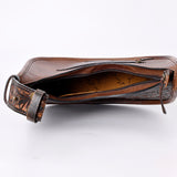 American Darling Hair-On Cowhide Hobo Bag, Genuine Leather Western Shoulder Bag with Tooled Strap and Spacious Interior