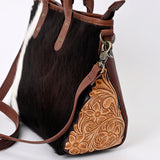 American Darling Western Leather Tote Bag with Hair-On Cowhide, Genuine Leather, Everyday Carry Tote, Handmade Premium Quality