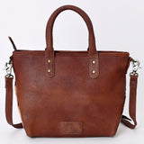 American Darling Western Leather Tote Bag with Hair-On Cowhide, Genuine Leather, Everyday Carry Tote, Handmade Premium Quality
