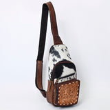 American Darling Sling Hand Tooled Hair-On Genuine Leather women bag